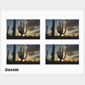 Saguaro Sunset II Arizona Rechthoekige Sticker (Vel)