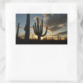 Saguaro Sunset II Arizona Rechthoekige Sticker (Tas)