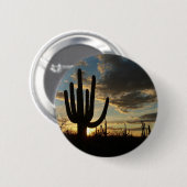 Saguaro Sunset II Arizona Ronde Button 5,7 Cm (Voorkant /achterkant)