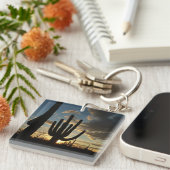Saguaro Sunset II Arizona Sleutelhanger (Voorkant Rechts)