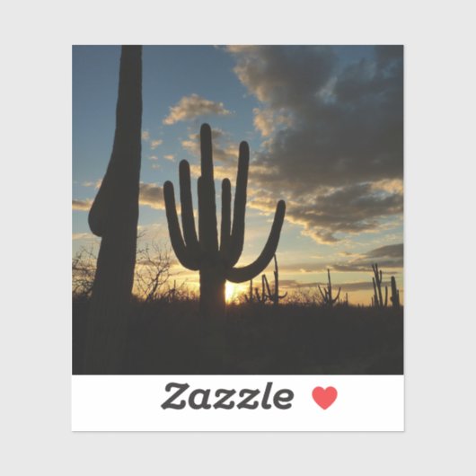 Saguaro Sunset II Arizona Sticker (Vel)