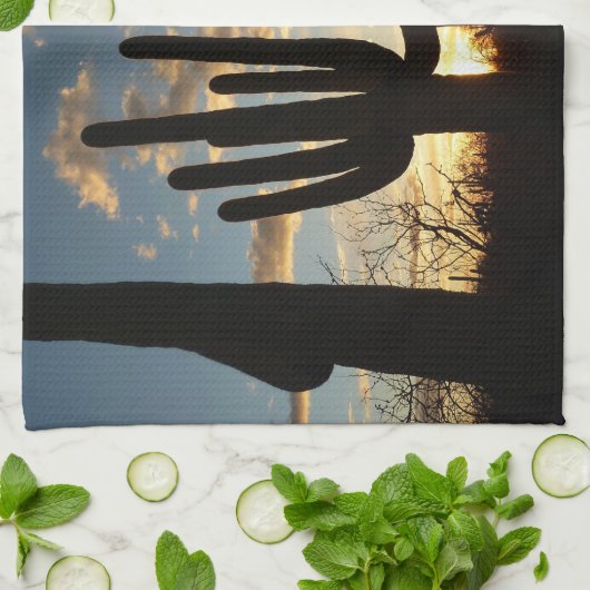 Saguaro Sunset II Arizona Theedoek (Gevouwen)