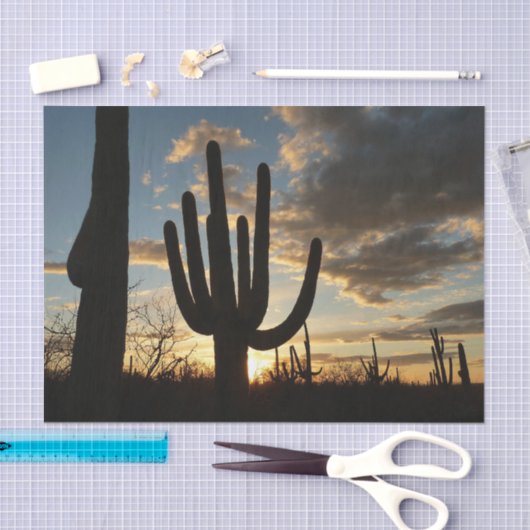 Saguaro Sunset II Arizona Tissuepapier (Craft)