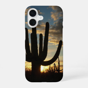 Saguaro Sunset II Arizona Woestijnlandschap iPhone 16 Hoesje