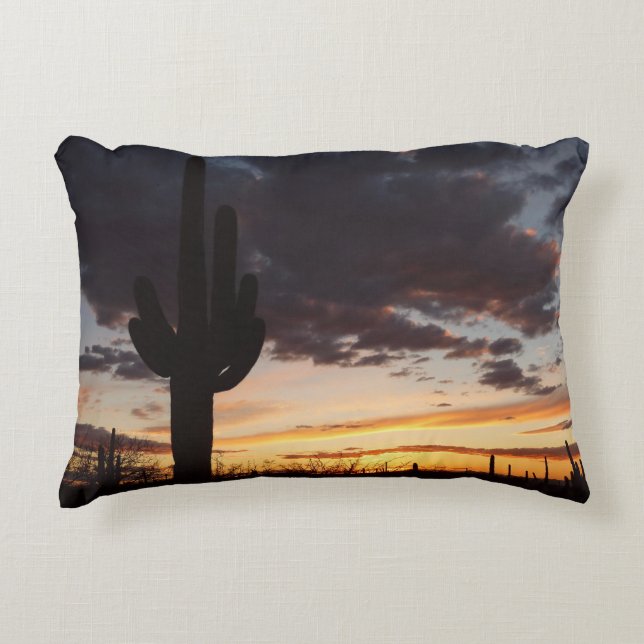 Saguaro Sunset III Arizona Accent Kussen (Voorkant)