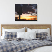 Saguaro Sunset III Arizona Canvas Afdruk (Insitu (Slaapkamer))