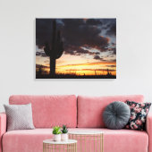 Saguaro Sunset III Arizona Canvas Afdruk (Insitu (Woonkamer))