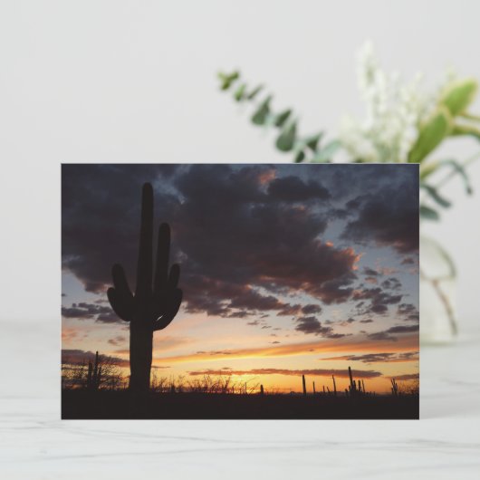 Saguaro Sunset III Arizona Kaart (Staand voorkant)