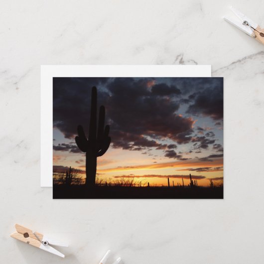 Saguaro Sunset III Arizona Kaart (Voorkant / Achterkant in situ)