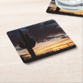 Saguaro Sunset III Arizona Kartonnen Onderzetters (Schuin)