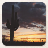 Saguaro Sunset III Arizona Kartonnen Onderzetters (Voorkant)