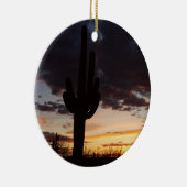 Saguaro Sunset III Arizona Keramisch Ornament (Rechts)