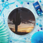 Saguaro Sunset III Arizona Papieren Bordje (Feest)