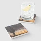 Saguaro Sunset III Arizona Stenen Onderzetter (Zijkant)