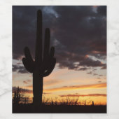 Saguaro Sunset III Arizona Wijn Etiket (Enkel label)