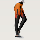 Saguaro Sunset Oranje en Black, gepersonaliseerde  Leggings (Rechts)