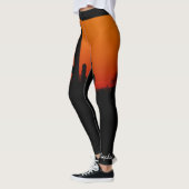 Saguaro Sunset Oranje en Black, gepersonaliseerde  Leggings (Links)