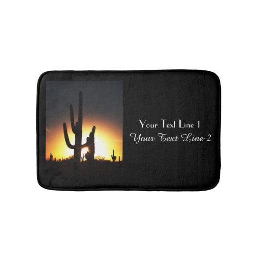 Saguaro Sunset Personalized Bath Mat (Voorkant)