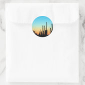 Saguaro Sunset Ronde Sticker (Tas)
