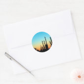 Saguaro Sunset Ronde Sticker (Envelop)