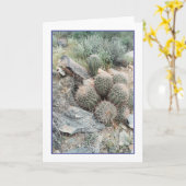 Saguaro Swirl Wenskaart Kaart (Gele Bloem)