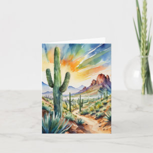 Saguaro Waterverf Stationery Kaart