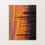 Saguaro, zonsondergang, Nationaal Park Saguaro Legpuzzel (Verticaal)
