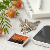 Saguaro, zonsondergang, Nationaal Park Saguaro Sleutelhanger (Zijkant)