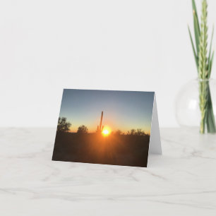 saguaro zonsondergang notecard (spatie binnen) kaart