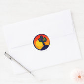 Saguaro zonsondergang ronde sticker (Envelop)