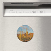 Saguarocactus bij zonsondergang, Arizona Magneet (Insitu (Vaatwasser))