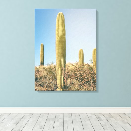 Saguaros Canvas Afdruk (Insitu (Houten vloer))