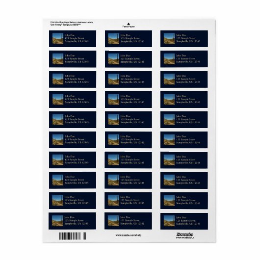 Saguaro's carillo-spoor in het natuurpark Saguaro Etiket (Full Sheet)