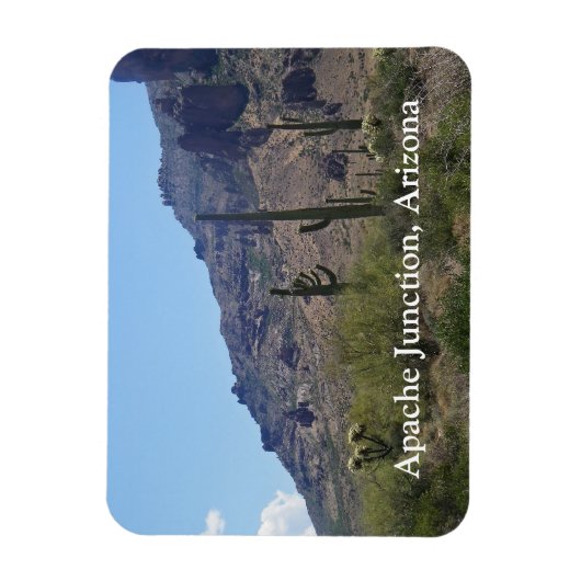 Saguaro's en bergen magneet (Verticaal)