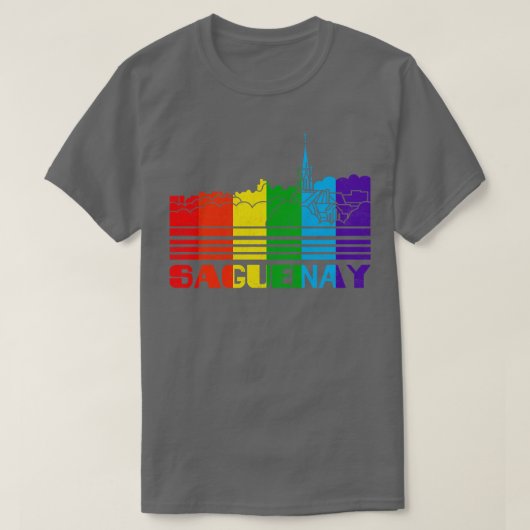 Saguenay Pride Saguenay LGBT Gift LGBTQ Supporter T-shirt (Design voorkant)