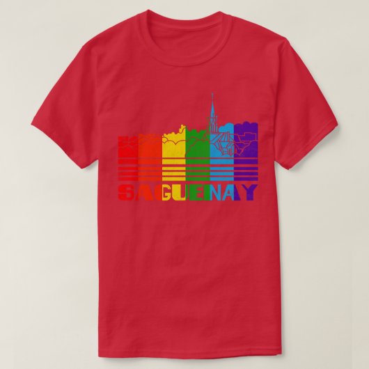 Saguenay Pride Shirt Saguenay LGBT Gift LGBTQ Supe (Design voorkant)