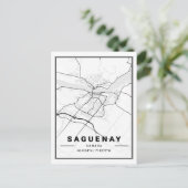 Saguenay Quebec Canada Travel City Map Briefkaart (Staand voorkant)