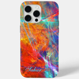 Sahar - aangepaste naam, veelkleurige texturen iPhone 15 pro max hoesje