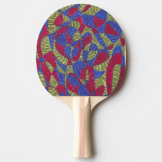 Sahar | Kleurrijke Abstracte Handgetekende Kunst P Tafeltennisbatje