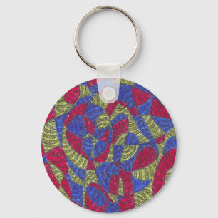 Sahar Kleurrijke Abstracte Met de Hand Getekende Sleutelhanger