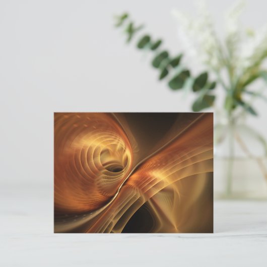 Sahara Abstracte fractale kunst Briefkaart (Staand voorkant)