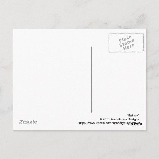 Sahara Abstracte fractale kunst Briefkaart (Achterkant)