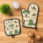 "Sahara Camel Keukenset" Ovenwant & Pannenlap Set (Top down)