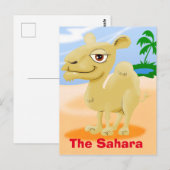 sahara Cartoon kameel Briefkaart (Voorkant / Achterkant)