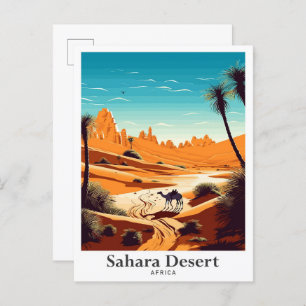 Sahara Desert Africa Travel  illustratie Briefkaart
