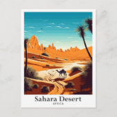Sahara Desert Africa Travel  illustratie Briefkaart (Voorkant)