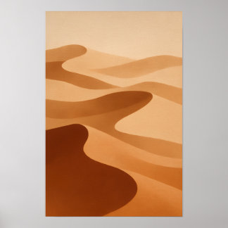 Sahara Duinen Neutrale Muurkunst Poster