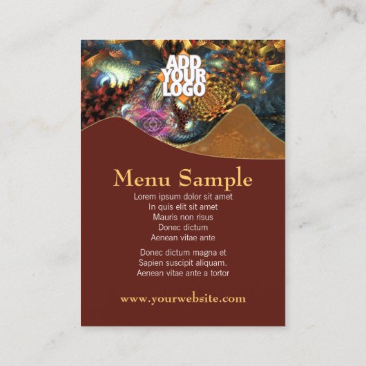 Sahara Hills Fractal Art Visitekaartjes (Achterkant)