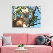 Sahara-kat in een schilderachtig schilderdoek canvas afdruk (Insitu (Woonkamer))