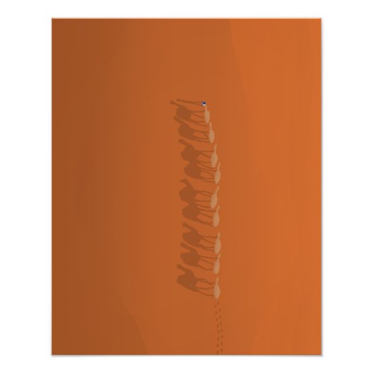 Sahara Marokko | Illustratie antenne Foto Afdruk (Voorkant)